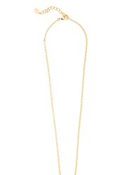 Pear Cut Bezel Set Cubic Zirconia Pendant Necklace - Gold