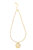 Pearl & Chain Medallion Drop Necklace - Gold
