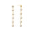 Pearl Strand With CZ Top Dangle Earrings - Gold