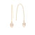 Pearl Threader Earrings - Gold
