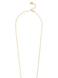 Polished Bar Station Necklace - Gold