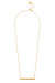 Polished Bar Station Necklace - Gold