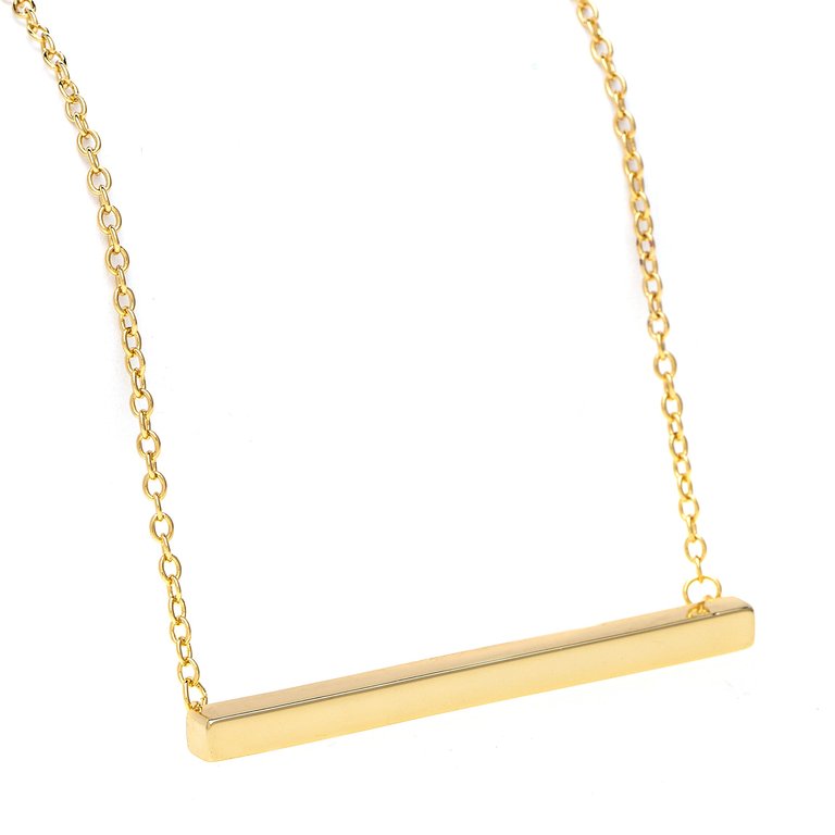 Polished Bar Station Necklace