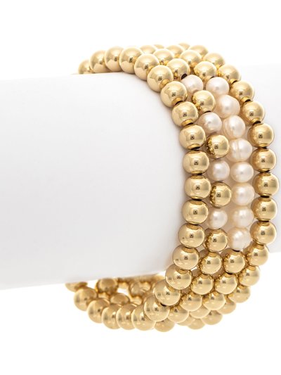 Rivka Friedman Polished Bead & Pearl Stretch Bracelet Set product