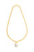 Polished Link Toggle & Charm Necklace - Gold