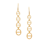 Polished Marine Link Dangle Earrings - Gold