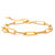 Polished Paper Clip Link Bracelet - Gold