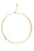 Polished Paperclip Strand Chain Necklace - Gold