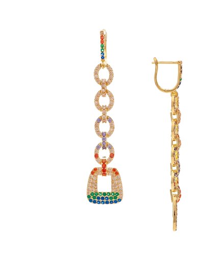 Rivka Friedman Rainbow Multi Crystal Dangle Earrings product