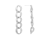 Rhodium Chain Link + Cubic Zirconia Dangle Earrings - Silver