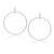 Rhodium Circle Cubic Zirconia Top Earrings - Silver