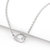 Rhodium Pear Cut Bezel Set Cubic Zirconia Pendant Necklace