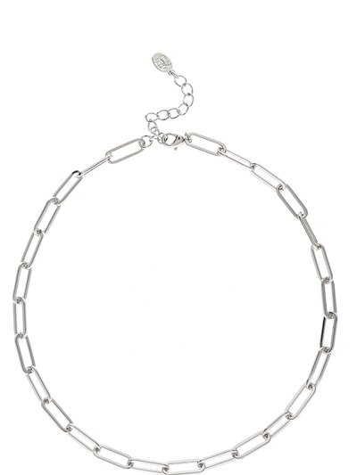 Rivka Friedman Rhodium Polished Paperclip Strand Chain Necklace product