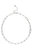 Rhodium Polished Paperclip Strand Chain Necklace - White Rhodium