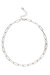 Rhodium Polished Paperclip Strand Chain Necklace - White Rhodium