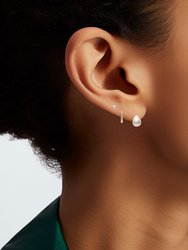 Rhodium Polished Three Earring Set