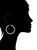 Rhodium Satin Beaded Hoop Earrings