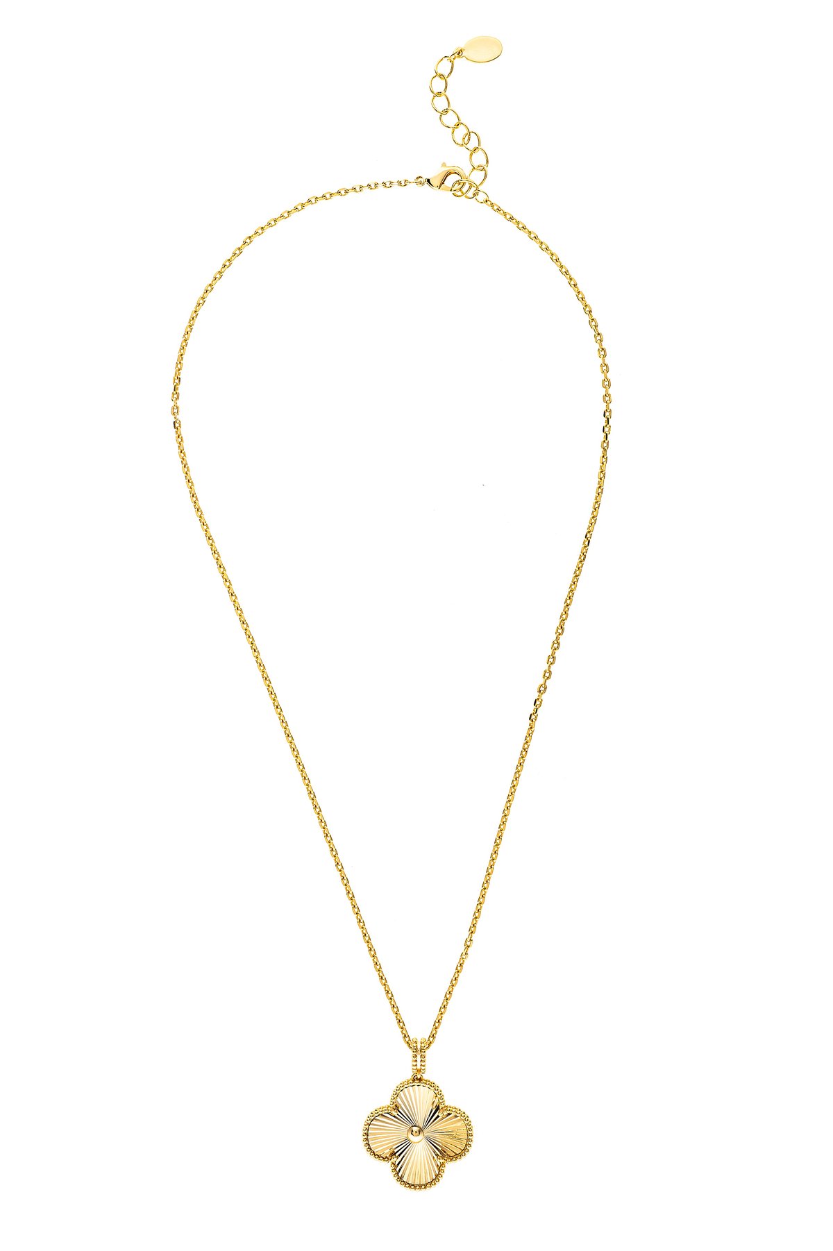 Rivka Friedman Gold Satin Clover Pendant | Verishop