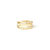 Satin CZ Open Weave Band Ring - Gold
