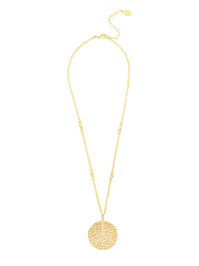 Rivka Friedman Satin Disc with Cubic Zirconia Accent Bale Pendant product