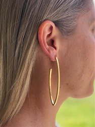 Satin Elongated Hoop Earrings