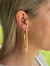 Satin Elongated Hoop Earrings