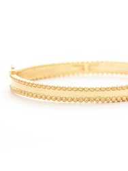 Satin Millwork Edge Bangle - Gold