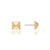 Satin Square Stud Earrings - Gold
