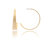 Satin Wide Hoop - 3" - Gold