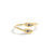 Simulated Diamond Bypass Ring - Gold
