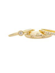 Stackable Polished Cubic Zirconia Accent Ring Set - Gold
