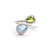 Swiss Blue + Peridot Bypass Ring - Gold