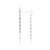 Teardrop Cubic Zirconia Dangle Earrings - White Rhodium