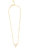 Triangle Cubic Zirconia Accent Necklace - Pearl
