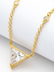 Triangle Cubic Zirconia Accent Necklace