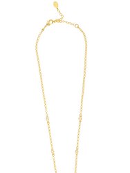 Triangle Cubic Zirconia Accent Necklace - Pearl