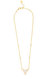 Triangle Cubic Zirconia Accent Necklace - Pearl