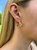 Triangle Cubic Zirconia Prong Set Huggie Hoop Earrings