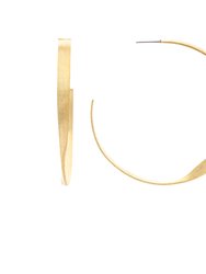 Twisted Satin Hoop - 3" - Gold
