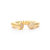 Twisted Shank Cubic Zirconia Band Ring - Gold