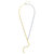 Two-Tone Paperclip Lariat Necklace - Gold