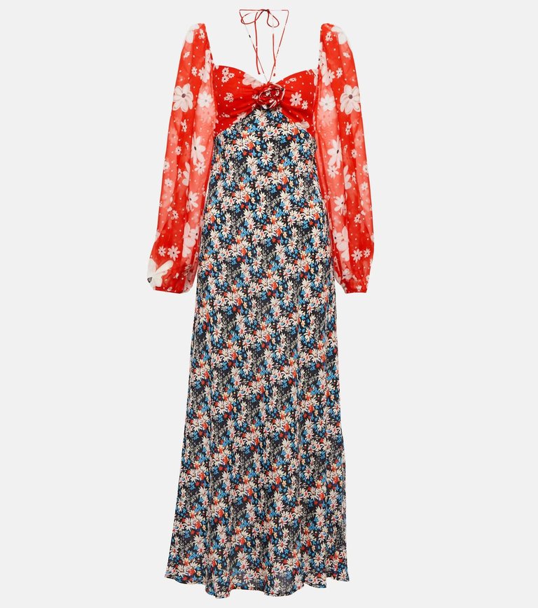 Jeanie Midi Dress - Daisy Parade Mix