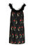 Rixo Women's Floral-Print Feather-Trim Mini Dress - Multicolor