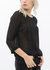 Women's Embossed Long Sleeve Sheer Top 