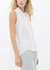 Women's Sleeveless Mock Neck Sheer Blouse