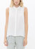 Women's Sleeveless Mock Neck Sheer Blouse