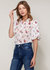 Women's Soft Flower Bell Sleeve Shirt Blouse