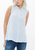 Women's Stand Collar Sleeveless Blouse In Cloud Blue - Cloud Blue