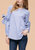 Women's Tie Sleeve Poplin Blouse - Blue