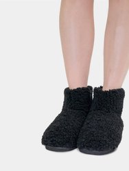 Mini Boosh Boots In Faux Black Shearling